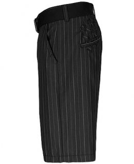 Affliction Black Premium Mens Ace Pinstripe Walk Shorts 01WS404 Black 