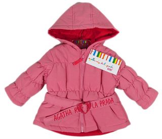 Agatha Ruiz de La Prada Strawberry Winter Coat Jacket Baby Pink Rose 