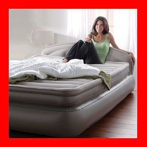 AeroBed Comfort Anywhere Queen Air Mattress With Built in Headboard 