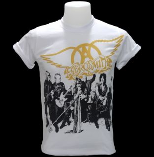 Aerosmith Shirt Top Tee Joe Perry Steven Tyler US 70 Glam Hard Heavy 