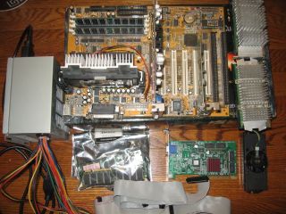 Abit BX6 R2 Motherboard w/ 3x Intel Pentium 3 CPU/Crucial RAM/Linksys 