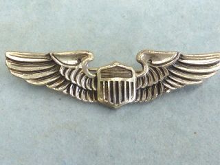 Vintage Sterling Silver Air Force Wings Pin Sterling Silver