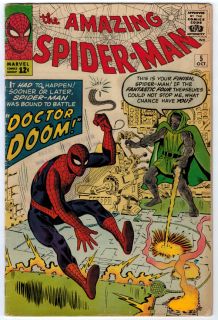 AMAZING SPIDER MAN #5 3.5 OFF WHITE PAGES SILVER AGE DOCTOR DOOM