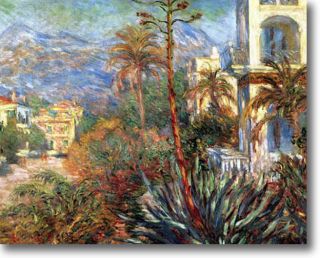 Claude Monet The Villas in Bordighera Fine Art Canvas Giclee Sample 