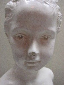 Elegant Signed J Houdon Sculptured Bust of Louise Brongniard 16 5 