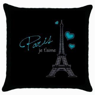 Paris Je Taime Throw Pillow Cushion Cover Decor Patio Lounge Den 
