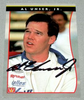 Al Unser Jr IndyCar Racing Signed Racing Card 2