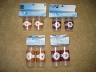 Texas Longhorns or Texas A M Aggies Sippy Cups Baby Bottles Set BPA 