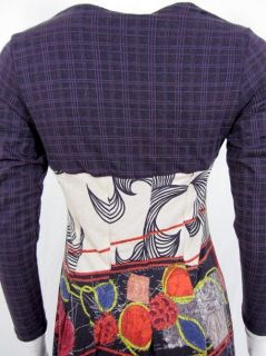 CPK Carlopik Womens Purple Knit Pleat LS Dress 36 $270 New