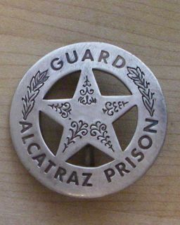 GUARD ALCATRAZ PRISON BADGE BW 63 WESTERN POLICE