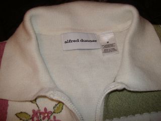 Alfred Dunner Womans Size M Sweater Embroidered