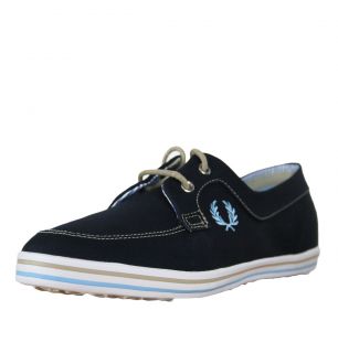Fred Perry B7006 Drury Mens Boat Shoes Twilight Blue