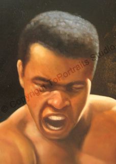 Muhammad Ali Cassius Clay Original Canvas Oil Painting