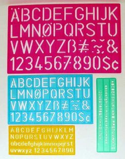 Lettering Guide Templates Stencils Alphabet Numbers