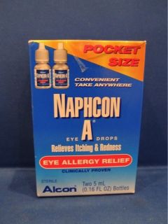 New Alcon Naphcon A Eye Allergy Relief Drops 2 Pack