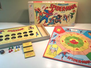 Vintage 1967 The Amazing Spider Man Board Game COMPLETE Milton Bradley 