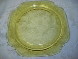 Amber Federal Glass Depression Glass Madrid Luncheon Plate s