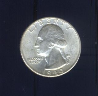 Nice Uncirculated 1943 P 90 Silver Washington Quarter  $1 95 