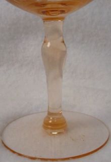 Standard Glass Crystal Blanche Pink Champagne Tall Sherbet Depression 