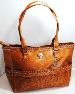 AMERICAN WEST WOMENS BROWN LEATHER TOTE HANDBAG PURSE 389 NWT