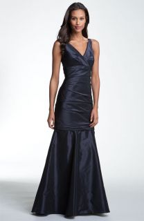 Amsale Ruched Taffeta Mermaid Bridesmaids or Mothers Formal Gown Size 