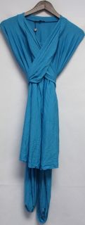 Tart Collection Sz M Stretch Cotton Short Infinity Dress Turquoise New 