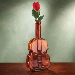 Amber Glass Violin Vase Boasting A Warm Amber Glow Violin Shaped 