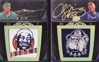 11/12 Exquisite Lebron James Alonzo Mourning Logo Patch Auto/50