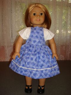   Clothes Fits 18 in Doll American Girl Dolls Blue Dress w Bolero