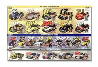 NASCAR Ford Racing Poster Kenseth Andretti Biffle 2005 Classic FREE 