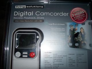 Living Solutions Digital Camcorder NEW POCKET SIZE Record, Playback 