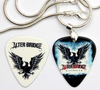 alter bridge guitar pick necklace 2 sided pick