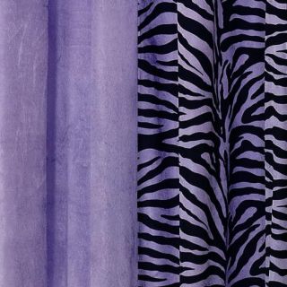 Purple Zebra Animal Print Faux Fur Comforter Set KING/QUEEN w 