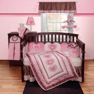 4pc light pink leopard print nursery crib bedding set for baby girl w 