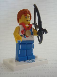 LEGO #8909 2012 London Olympics ARCHER ARCHERY BOW Minifigure Team GB 
