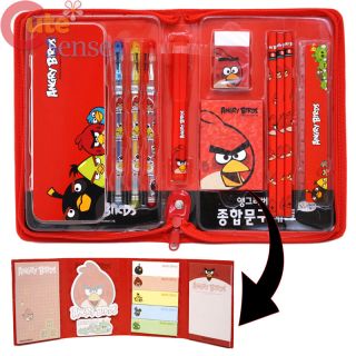 Rovio Angry Birds School Stationary Gift Set in Zippered File Case 