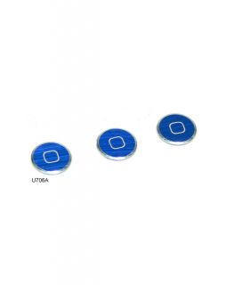 Blue Decorated Aluminum Home Button Sticker iPhone iPod Touch iPad 
