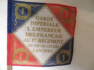 Napoleonic French 1st polish lancers 1806 regiment flag same size as 
