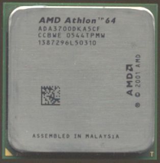AMD ATHLON 64 3700+ SOCKET 939 CPU ADA3700DKA5CF SAN DIEGO CORE 