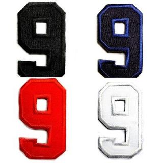 I0128 F/S Number 9 NINE Shirt Hat Sew or Iron On Patch 3 Embroidered 