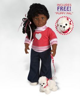 Isabella 18 inch African American Girl Doll in Vinyl