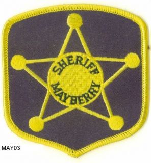 Andy Griffith Black Mayberry Sheriff Patch MAY03
