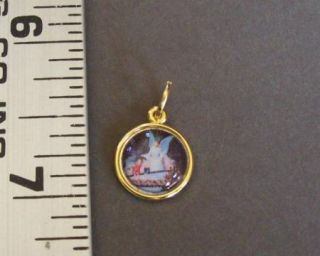 Lot 2 Guardian Angel Charm Holy Medal 5 8 Gold A129G