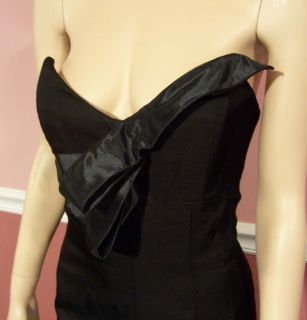 Angel Sanchez Strapless Fitted Bow Front Cocktail Dress Size 10