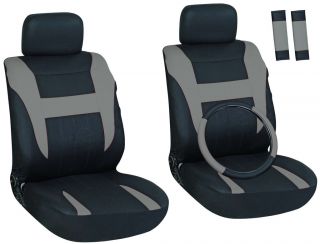   Car Seat Cover Set Bucket Chairs with Wheel Cover (Fits Accent Blue