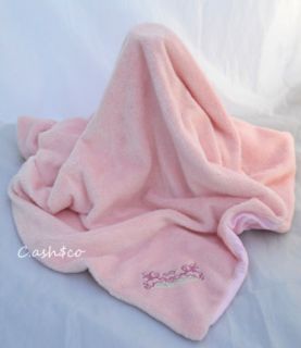 Amy COE Pink Baby Blanket Bunnies Soft Fluffy Lim Ed 2