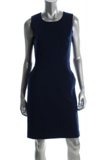DKNY $275 Blue Stretch Career Dress w Pockets 4 New