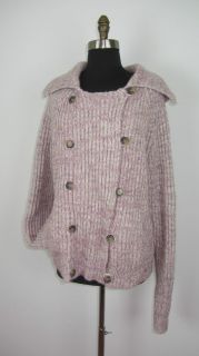 AMERICAN EAGLE Wool & Alpaca Lavender Military Style Sweater Jacket 
