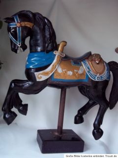 Antique Vintage Carousel Horse Rocking Horse Black Beauty 1001 Nights 