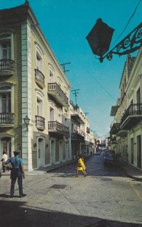 Old San Juan Puerto Rico Photo Vintage Postcard